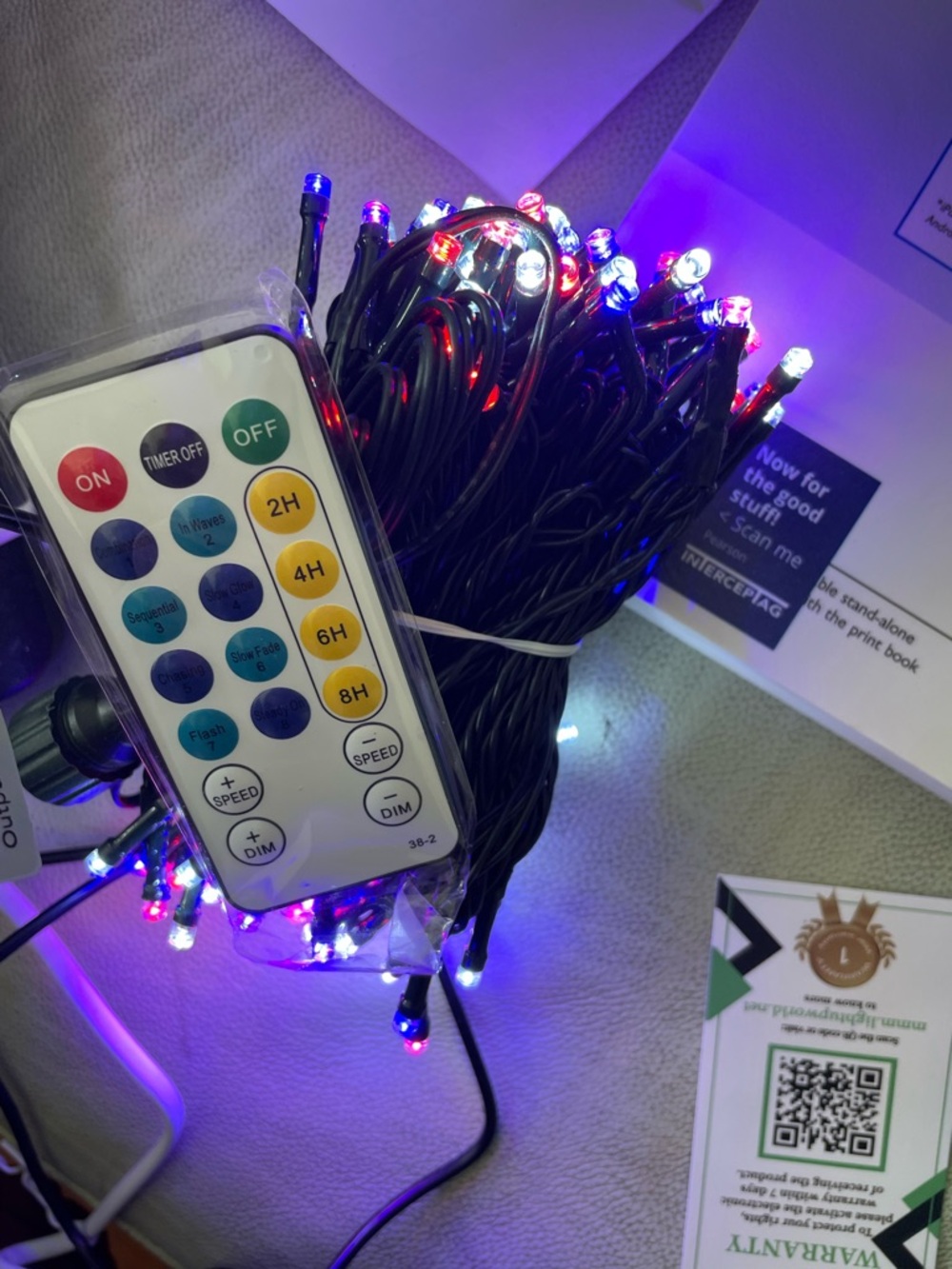 Multicolor LED String Lights - Blue, Red, White - Picture 2 of 5